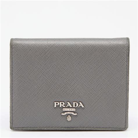 prada saffiano bicolour card case|Prada Saffiano Bicolor Card Case, Black/Gray .